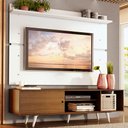 Ver imagem 1 de Rack Madesa Dubai e Painel para Tv até 65 Polegadas com Pés - Rustic/branco 5z09