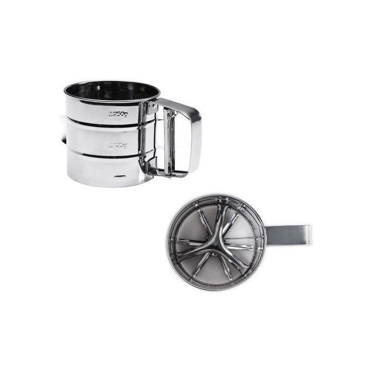 Polvilhador Caneca de Inox Peneira Farinha Açúcar Chocolate