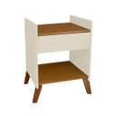 Ver imagem 2 de Kit 2 Mesas de Cabeceiras para Quarto Retrô Pé de Madeira