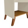 Kit 2 Mesas de Cabeceiras para Quarto Retrô Pé de Madeira - 3