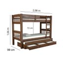 Ver imagem 2 de TRELICHE MADEIRA MACIÇA - ITÁLIA COM 3 GAVETAS