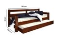 Ver imagem 1 de Bicama / Sofá Cama de Madeira Maciça - Confort
