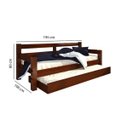 Ver imagem 1 de Bicama / Sofá Cama de Madeira Maciça - Confort