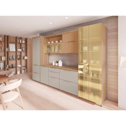 Cozinha Completa Nesher 6 Peças Marquesa CZ438 Branca/Nature