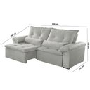 Ver imagem 4 de Sofá Parma Linho 03 Lugares 02 Módulos de 90cm B25cm Meu Sofá Online