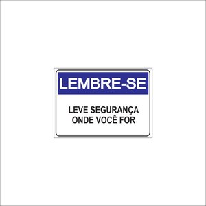 Placa - Lembre-se - 20cm X 15cm
