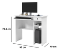 Ver imagem 3 de Escrivaninha / Mesa de Computador - Branca 1 Gaveta - Viena
