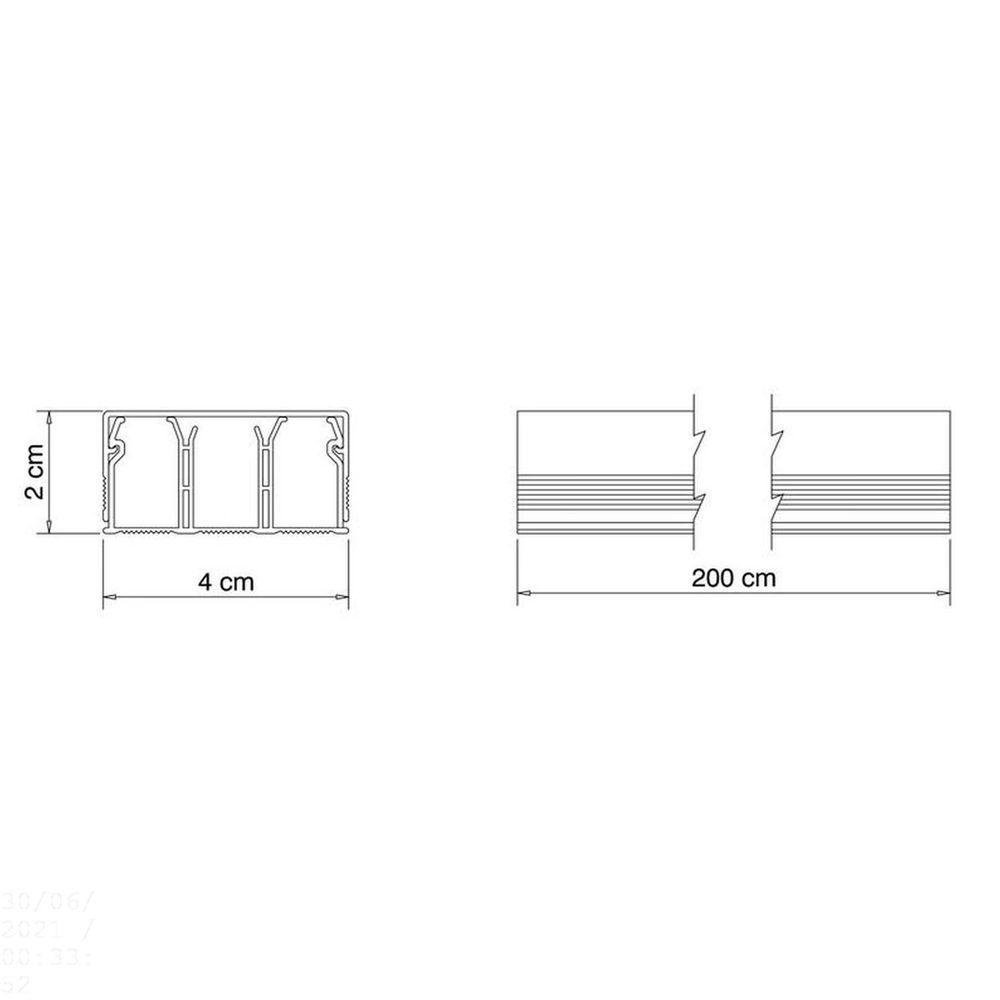 Canaleta 40x20x2000 Mm com Divisória Tramontina Branca Tramontina - 2