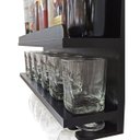 Ver imagem 6 de Barzinho de Parede - 54X26 com Porta Taças - Preto