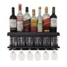 Barzinho de Parede - 54X26 com Porta Taças - Preto - 5