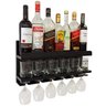 Barzinho de Parede - 54X26 com Porta Taças - Preto - 2