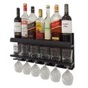 Ver imagem 4 de Barzinho de Parede - 54X26 com Porta Taças - Preto