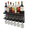 Barzinho de Parede - 54X26 com Porta Taças - Preto - 4