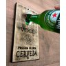 Abridor de Garrafa de Parede Rústico - Vc Precisa de Uma Cerveja 25x12 - 4