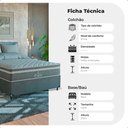 Ver imagem 3 de Cama Box Casal Cinza + Colchão Paris Molas Ensacadas Cinza Suede Cinza/cinza