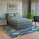 Ver imagem 1 de Cama Box Casal Cinza + Colchão Paris Molas Ensacadas Cinza Suede Cinza/cinza