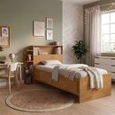 Ver imagem 4 de Cama Solteiro Isa com Gavetas Nas Laterais com Colchão D33 para Quarto Moderno Funcional - Nature