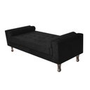 Ver imagem 1 de Recamier Baú Félix Solteiro 140 cm Suede - ADJ Decor - Preto