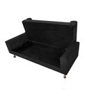 Ver imagem 4 de Recamier Baú Félix Solteiro 140 cm Suede - ADJ Decor - Preto