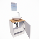 Ver imagem 2 de Gabinete de Banheiro 40cm com Cuba e Espelho Completo Lavabo Armário Suspenso