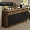 Ver imagem 7 de Cozinha Compacta Madesa Agata 150001 com Armário e Balcão (Com Tampo) Rustic/Preto Cor:Rustic Preto