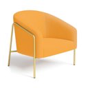Ver imagem 2 de Poltrona Sala Industrial Alta Dourado Stella Bouclê D03 - D’Rossi