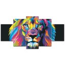 Ver imagem 2 de Kit 5 Placa Quadro Decorativo 3D Borda infinita Leão de Judá