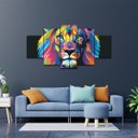 Ver imagem 4 de Kit 5 Placa Quadro Decorativo 3D Borda infinita Leão de Judá