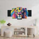 Ver imagem 3 de Kit 5 Placa Quadro Decorativo 3D Borda infinita Leão de Judá