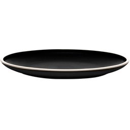 Conjunto 6 Pratos para Lanche Sobremesa Melamina Preto Wolff Class Pratinhos 15cm Mesa Posta - 3