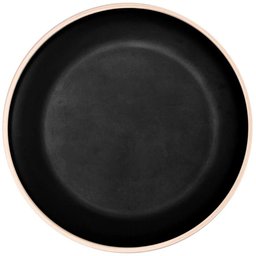 Conjunto 6 Pratos para Lanche Sobremesa Melamina Preto Wolff Class Pratinhos 15cm Mesa Posta - 5