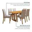 Ver imagem 7 de Conjunto Sala de Jantar 6 Lugares Retangular Tampo MDF Mesa Tessera e Cadeiras Pés Madeira Jade