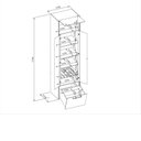 Ver mais imagens de Cristaleira 2 Portas 1 Gaveta e Led Atena Linea Brasil