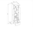 Ver imagem 7 de Cristaleira 2 Portas 1 Gaveta e Led Atena Linea Brasil