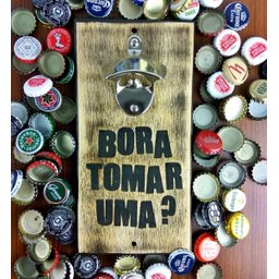 Abridor de Garrafa de Parede Rústico - Bora Tomar Uma 25x12 - 5