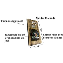 Abridor de Garrafa de Parede Rústico - Bora Tomar Uma 25x12 - 4
