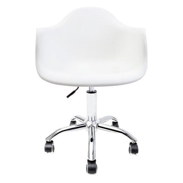 Cadeira Eames com Braços Branca - Base Office Cromada - 2