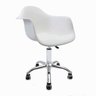 Cadeira Eames com Braços Branca - Base Office Cromada - 1