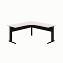Ver imagem 1 de Mesa em L Angular 160 Cm Escritório New City Pé Metal Calvi com Preto Web Office