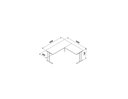 Ver imagem 2 de Mesa em L Angular 160 Cm Escritório New City Pé Metal Calvi com Preto Web Office