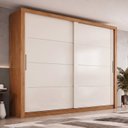 Ver imagem 1 de Guarda-Roupa Casal 2 Portas Deslizantes 4 Gavetas Palace Off White/Cinamomo