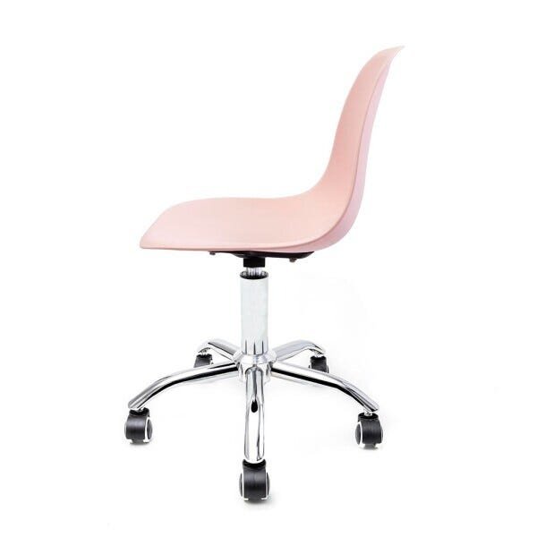 Cadeira Eames Rosa - Base Office Cromada - 3