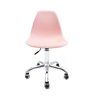 Cadeira Eames Rosa - Base Office Cromada - 2