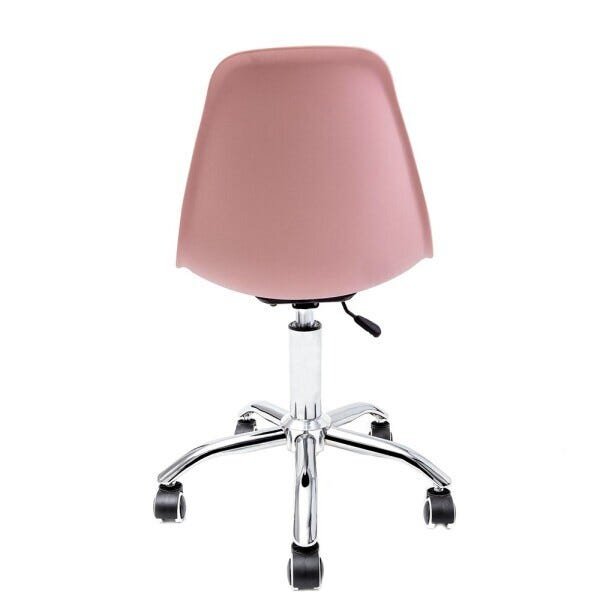 Cadeira Eames Rosa - Base Office Cromada - 4