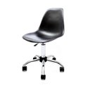 Ver imagem 1 de Cadeira Eames Preta em Polipropileno com Base Office Cromada para Escritório e Home Office