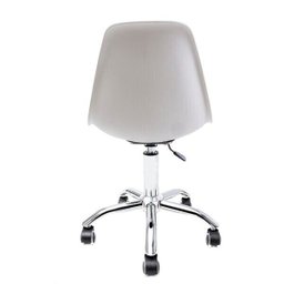 Cadeira Eames Branca - Base Office Cromada - 4