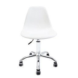 Cadeira Eames Branca - Base Office Cromada - 2