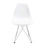 Cadeira Eames Branca - Base Eiffel Cromada - 2