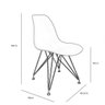 Cadeira Eames Branca - Base Eiffel Cromada - 5