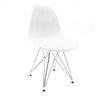 Cadeira Eames Branca - Base Eiffel Cromada - 1